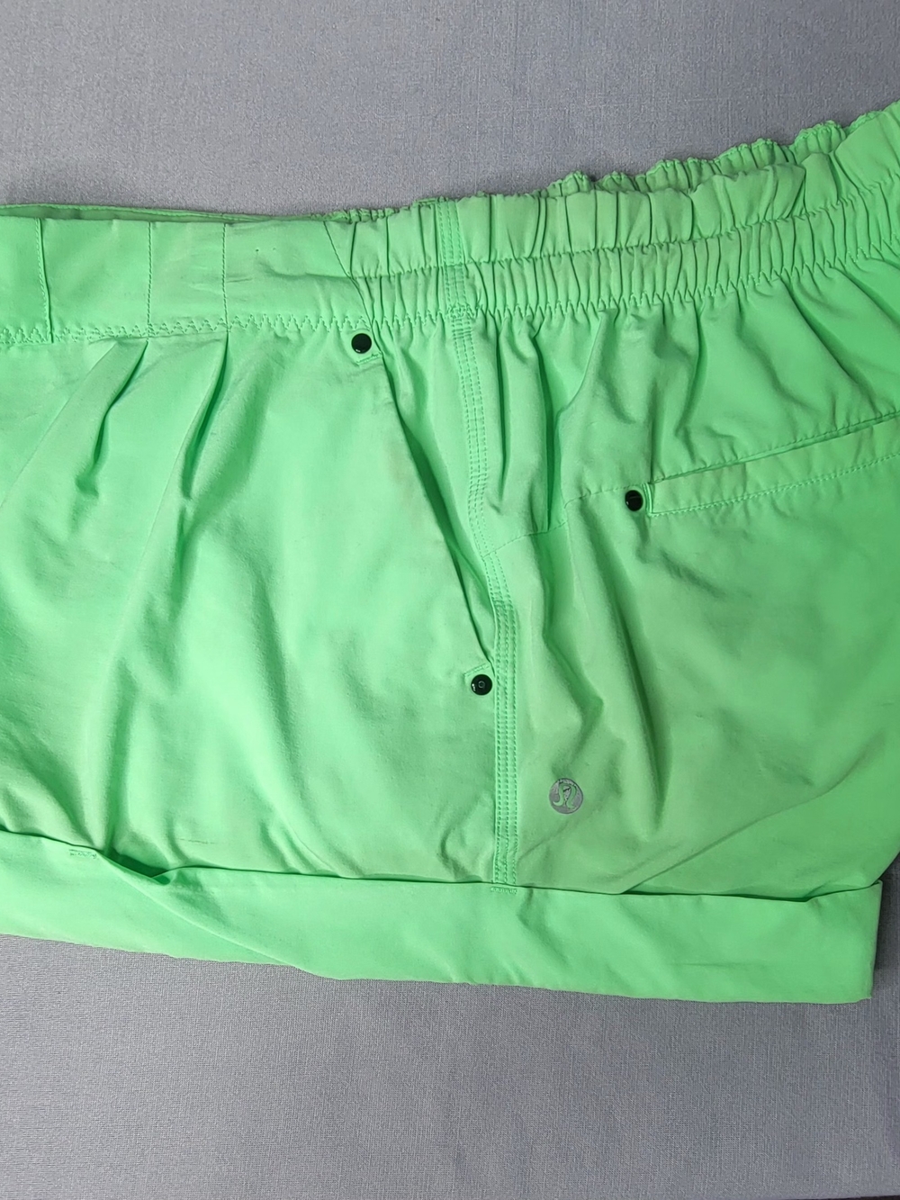 lululemon athletica Bright Green Running Short Size 10